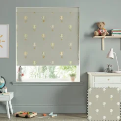 Bears & Balloons Mint Grey Made to Measure Roman Blind