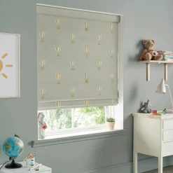 Bears & Balloons Mint Grey Made to Measure Roman Blind
