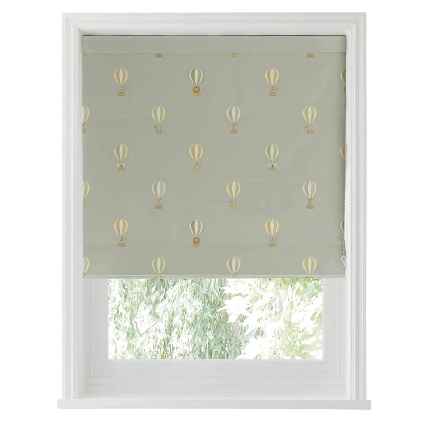Bears & Balloons Mint Grey Made to Measure Roman Blind