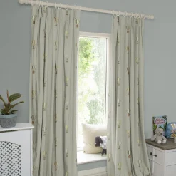Bears & Balloons Mint Grey Made to Measure Curtains