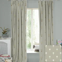 Bears & Balloons Mint Grey Made to Measure Curtains