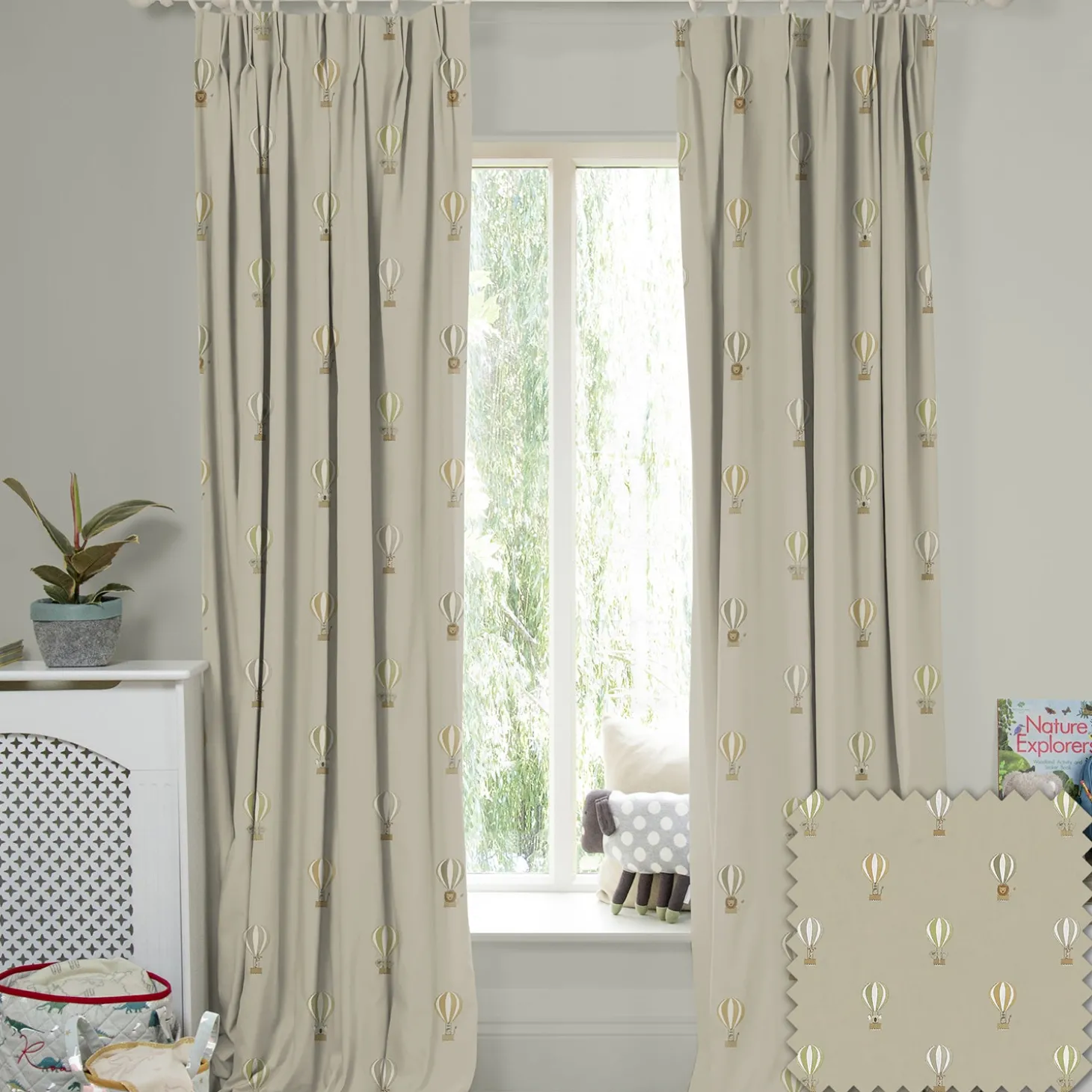 Bears & Balloons Sand Made to Measure Curtains