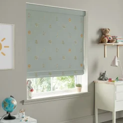 Bears Sage Green Made to Measure Roman Blind