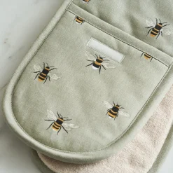 Bees Double Oven Glove