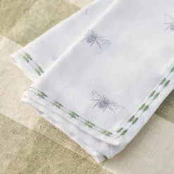 Bees Embroidered Napkins (Set of 4)