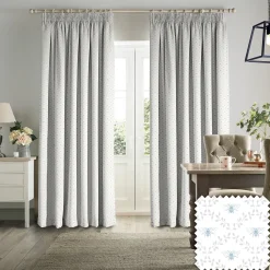 Bees & Leaves White Made to Measure Curtains