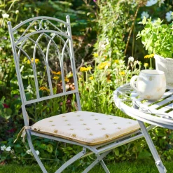 Bees Linen Seat Cushion