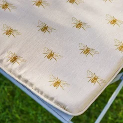 Bees Linen Seat Cushion