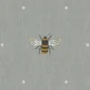 Bees Pale Slate Made to Measure Curtains
