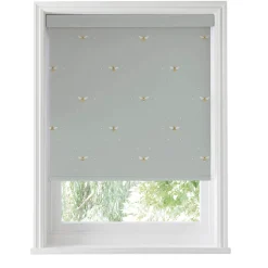 Bees Pale Slate Made to Measure Roller Blind