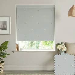 Bees Pale Slate Made to Measure Roller Blind