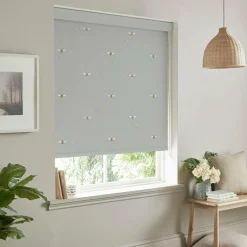 Bees Pale Slate Made to Measure Roller Blind