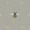Bees Soft Linen Look Made to Measure Curtains