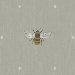Bees Soft Linen Look Made to Measure Curtains