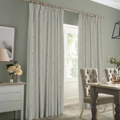 Bees Soft Linen Look Made to Measure Curtains