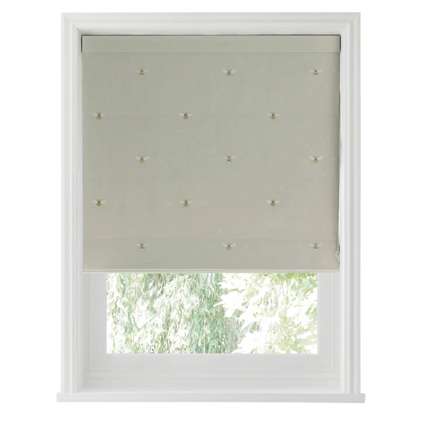Bees Soft Linen Look Made to Measure Roman Blind