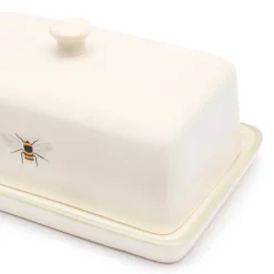 Bees Stoneware Butter Dish