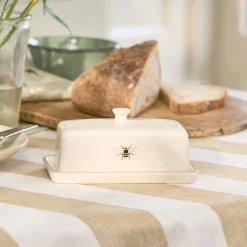 Bees Stoneware Butter Dish