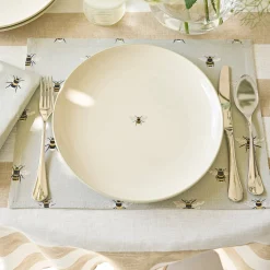 Bees Stoneware Dinner Plate