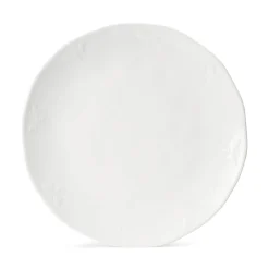 Bees White Stoneware Dinner Plate