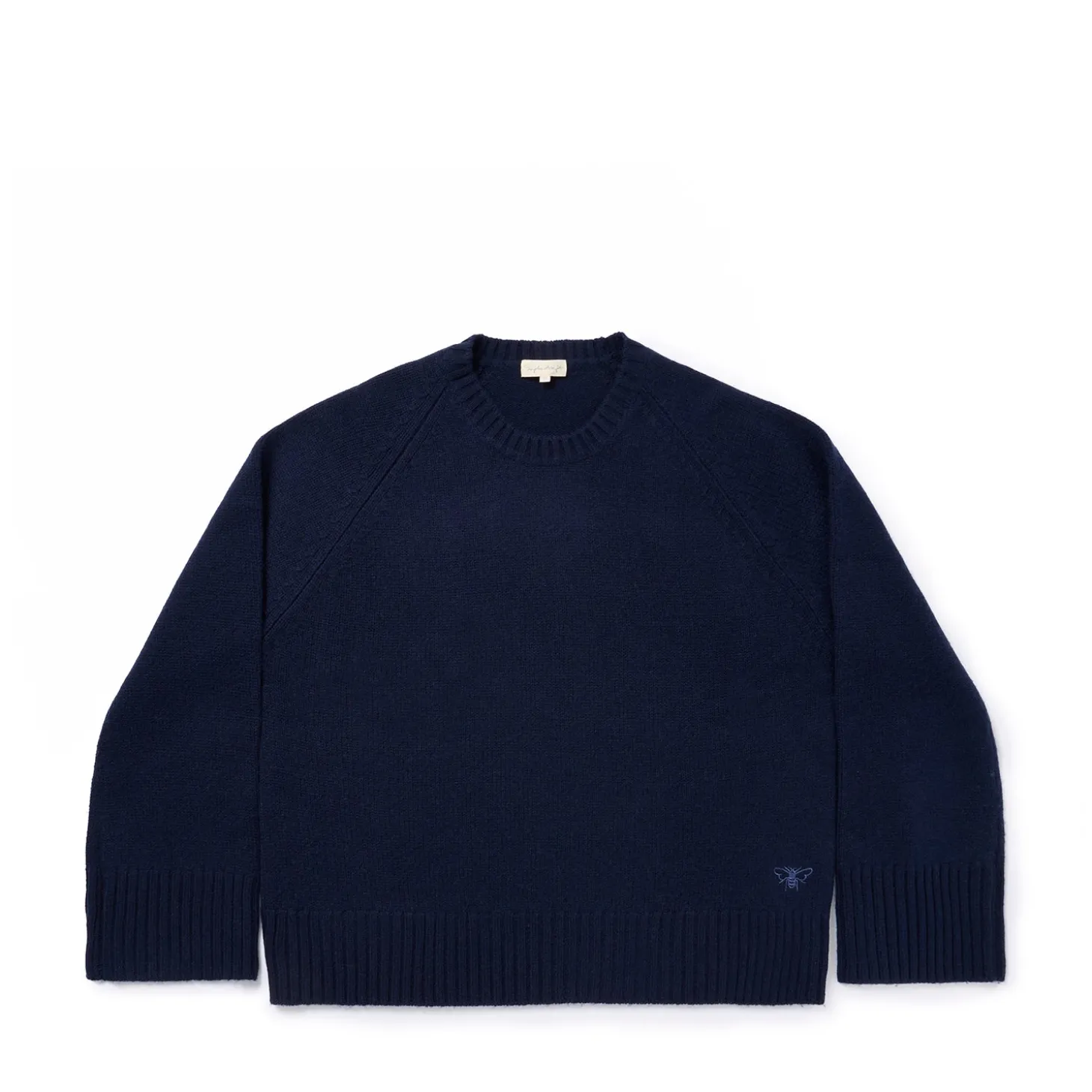 Bees Wool Cashmere Blend Jumper - Navy
