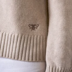 Bees Wool Cashmere Blend Jumper - Oatmeal
