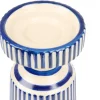 Blue & White Striped Tealight Holder