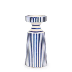 Blue & White Striped Tealight Holder
