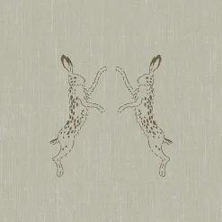 Boxing Hares Natural Made to Measure Curtains