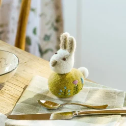 Bunny Embroidered Felt Decoration