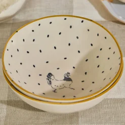 Chicken Stoneware Nibbles Bowl