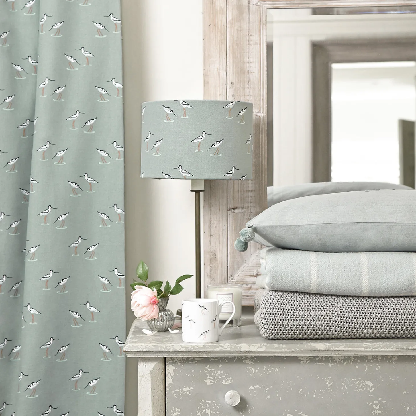 Coastal Birds Fabric by the Metre