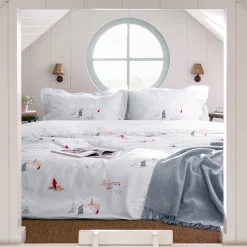 Coastal Boats Bedding Set