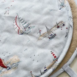 Coastal Boats Circular Hob Cover