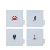 Coastal Boats Embroidered Drink Napkins (Set of 4)