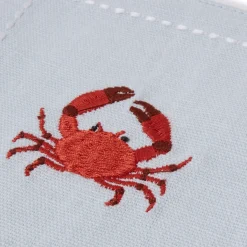Coastal Boats Embroidered Drink Napkins (Set of 4)