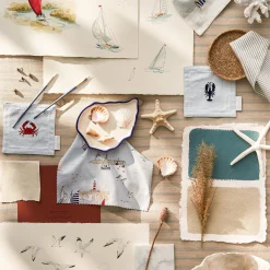 Coastal Boats Fabric By The Metre