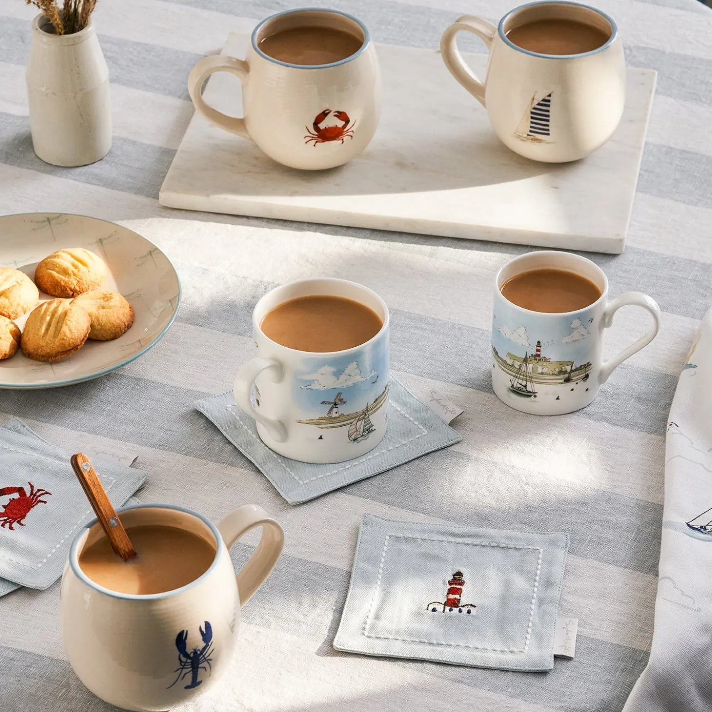 Coastal Boats Scene Mug