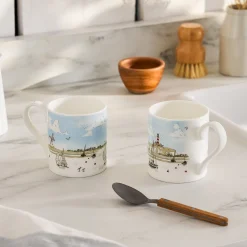 Coastal Boats Scene Mug