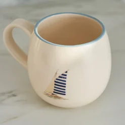 Coastal Boats Stoneware Mug