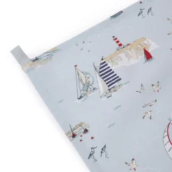 Coastal Boats Tea Towel