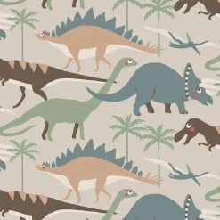 Dinosaurs Camoflauge Khaki Made to Measure Roman Blind