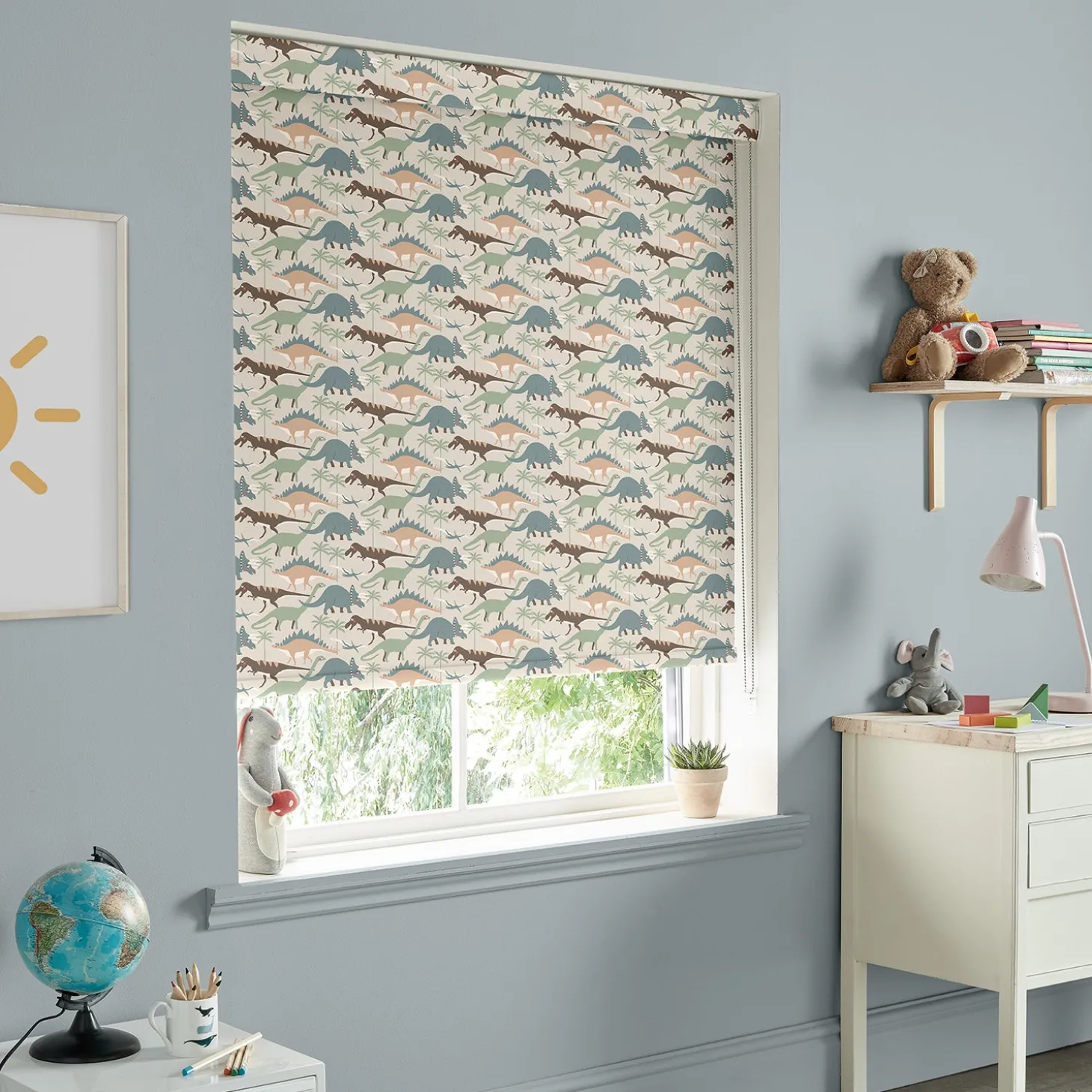 Dinosaurs Camouflage Khaki Made to Measure Roller Blind
