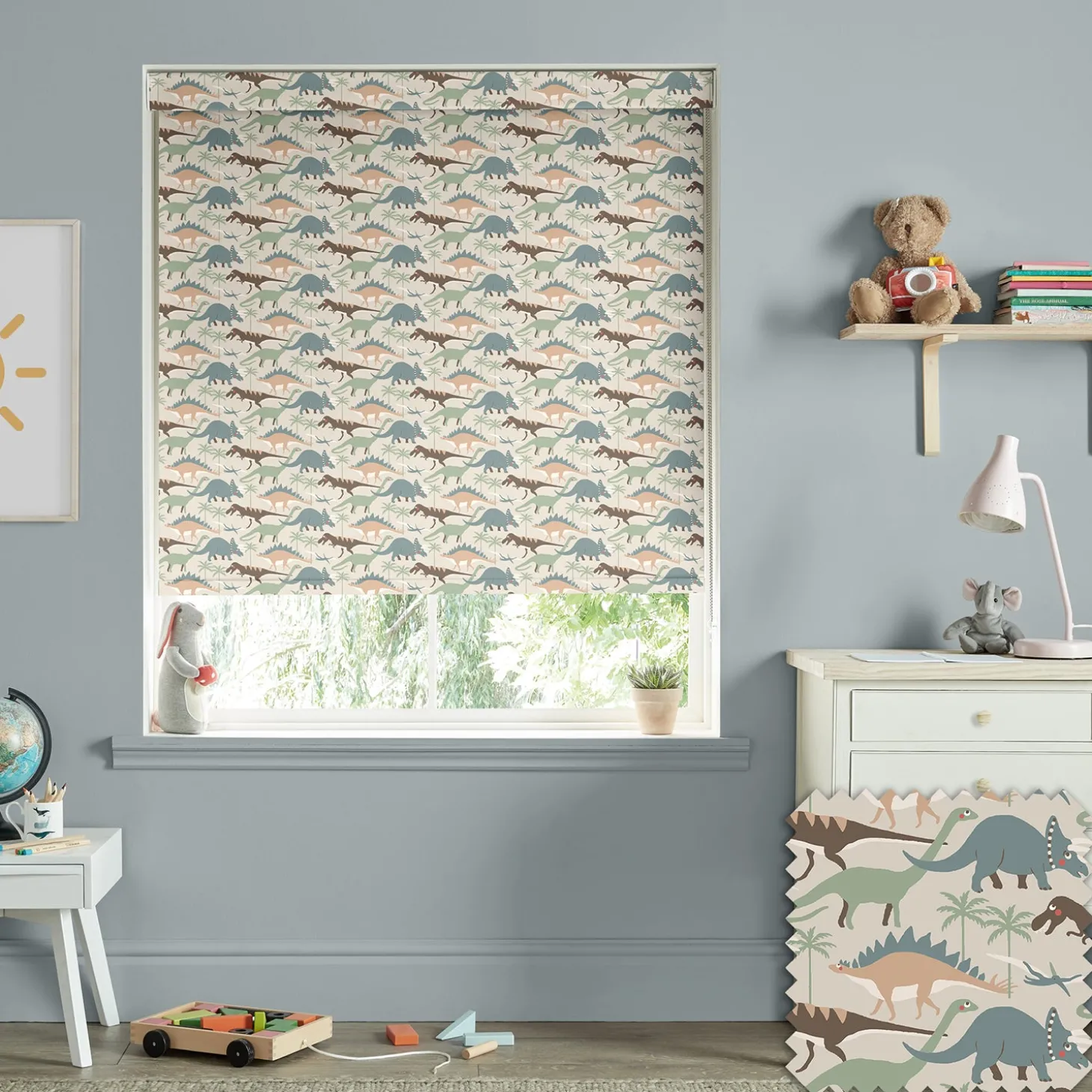 Dinosaurs Camouflage Khaki Made to Measure Roller Blind