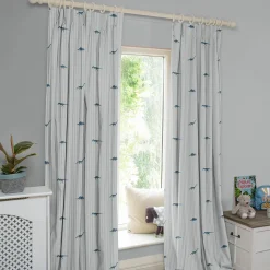 Dinosaurs Navy Made to Measure Curtains