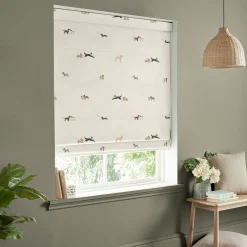 Doggy Daycare Off White Made to Measure Roman Blind