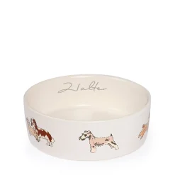 Doggy Daycare Stoneware Dog Bowl