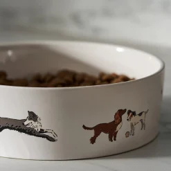 Doggy Daycare Stoneware Dog Bowl