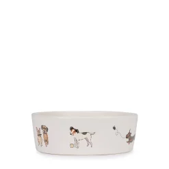 Doggy Daycare Stoneware Dog Bowl