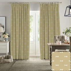 Dragonfly Deep Mustard Made to Measure Curtains